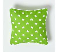 HOMESCAPES Housse de Coussin Vert à imprimé Etoiles, Housse de Coussin décoratif 30x30 cm