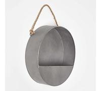 HOMESCAPES Jardinière à Suspendre en Zinc, Pot de Fleur Suspendu pour l’intérieur et l’extérieur 30 cm