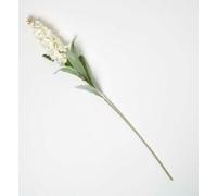 HOMESCAPES Levkoje de jardin blanc crème avec longue tige - Fleur artificielle 82 cm