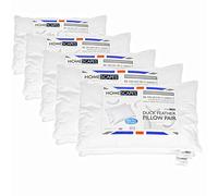 HOMESCAPES Lot de 10 Oreillers naturels en Plumes de Canard Ultra gonflants et Moelleux, 50 x 75 cm