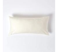 HOMESCAPES Lot de 2 taies d’Oreiller 40x80 cm, 100% Satin de Coton égyptien 1000 Fils, Coloris Crème