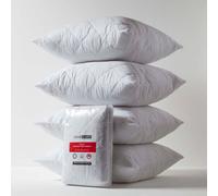 HOMESCAPES Lot de 4 coussins matelassés en polycoton 65 x 65 cm avec fermeture éclair