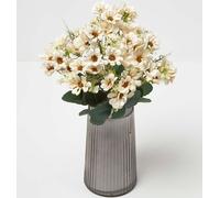 HOMESCAPES Marguerites sauvages blanc crème - Bouquet de fleurs artificielles, 46 cm