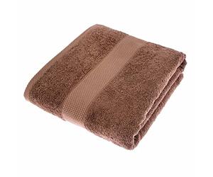 HOMESCAPES Maxi Drap de Bain en 100% Coton Turc - Ultra Doux et Absorbant - 500 g/m² - Chocolat - 100 x 180 cm