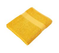 HOMESCAPES Maxi Drap de Bain en 100% Coton Turc - Ultra Doux et Absorbant - 500 g/m² - Ocre - 100 x 180 cm