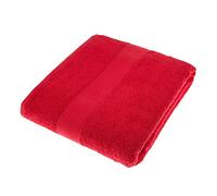HOMESCAPES Maxi Drap de Bain en 100% Coton Turc - Ultra Doux et Absorbant - 500 g/m² - Rouge - 100 x 180 cm