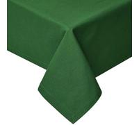 HOMESCAPES Nappe carrée en Tissu, Nappe de Table en 100% Coton uni Vert, Linge de Table Lavable et hypoallergénique - 137 x 137 cm