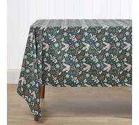 HOMESCAPES Nappe de Noël Forêt Festive en Coton, Nappe rectangulaire en Tissu 137 x 178 cm, Décoration de Table de Noël