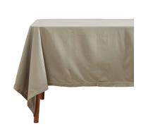 HOMESCAPES Nappe de Table carrée, Linge de Table en Coton uni Gris - 137 x 137 cm