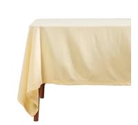 HOMESCAPES Nappe de Table rectangulaire, Linge de Table en Coton uni Crème - 137 x 228 cm
