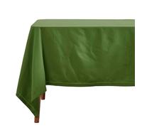 HOMESCAPES Nappe de Table rectangulaire, Linge de Table en Coton uni Vert foncé - 178 x 300 cm