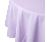 HOMESCAPES Nappe de Table Ronde, Linge de Table en Coton uni Mauve - 178 cm