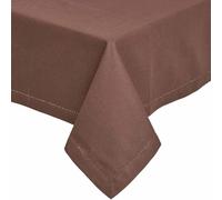 HOMESCAPES Nappe rectangulaire en Tissu, Nappe de Table en 100% Coton uni Chocolat, Linge de Table Lavable et hypoallergénique - 178 x 300 cm