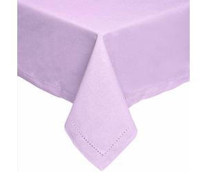 HOMESCAPES Nappe rectangulaire en Tissu, Nappe de Table en 100% Coton uni Mauve, Linge de Table Lavable et hypoallergénique - 178 x 300 cm