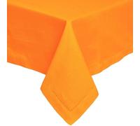 HOMESCAPES Nappe rectangulaire en Tissu, Nappe de Table en 100% Coton uni Orange, Linge de Table Lavable et hypoallergénique - 178 x 300 cm