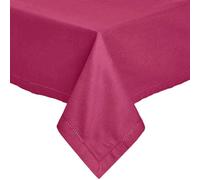 HOMESCAPES Nappe rectangulaire en Tissu, Nappe de Table en 100% Coton uni Prune, Linge de Table Lavable et hypoallergénique - 137 x 228 cm
