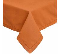 HOMESCAPES Nappe rectangulaire en Tissu, Nappe de Table en 100% Coton uni Terracotta, Linge de Table Lavable et hypoallergénique - 137 x 178 cm