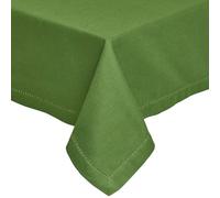 HOMESCAPES Nappe rectangulaire en Tissu, Nappe de Table en 100% Coton uni Vert foncé, Linge de Table Lavable et hypoallergénique - 137 x 228 cm