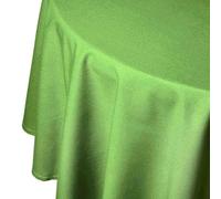 HOMESCAPES Nappe Ronde en Tissu, Nappe de Table en 100% Coton uni Citron Vert, Linge de Table Lavable et hypoallergénique - 178 cm