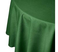 HOMESCAPES Nappe Ronde en Tissu, Nappe de Table en 100% Coton uni Vert, Linge de Table Lavable et hypoallergénique - 178 cm