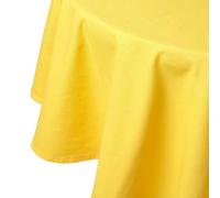 HOMESCAPES Nappe Ronde en Tissu, Nappe de Table en 100% Coton uni Violet, Linge de Table Lavable et hypoallergénique - 178 cm