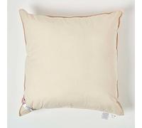 HOMESCAPES Oreiller en Coton Bio et Microfibre, 65 x 65 cm, Oreiller Moelleux Hypoallergénique Anti-acariens