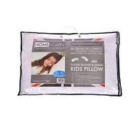 HOMESCAPES Oreiller garni de plumes d'oie et duvet pour enfants (60 x 40 cm), protection contre les acariens de la poussière, lavable, doux, hypoallergénique