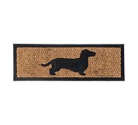 HOMESCAPES - Paillasson Coco et Caoutchouc Motif Chien, 75 x 25 cm