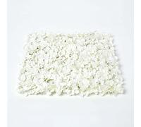 HOMESCAPES Panneau mur de fleurs hortensias artificiels, Mur végétal intérieur artificiel 50 x 50 cm
