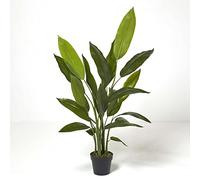 HOMESCAPES Plante artificielle Heliconia en pot, Fausse plante d’intérieur 140 cm