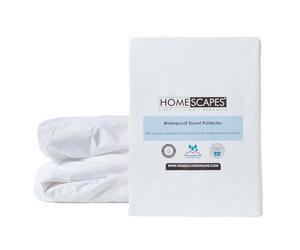 HOMESCAPES Protège Couette 200x200 cm, Protection Housse de Couette imperméable et hypoallergénique