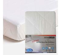 HOMESCAPES Protège-Matelas matelassé en Polycoton, Alèse de lit hypoallergénique 140x190 cm Blanc