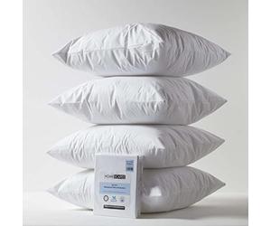 HOMESCAPES Protège-Oreiller imperméable 80x80 cm, sous taie d’Oreiller, Lot de 4 alèses