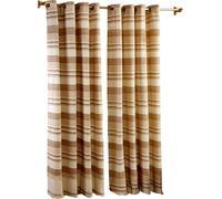 HOMESCAPES Rideaux à œillets Morocco beige en lot de 2, 228 x 167 cm