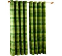 HOMESCAPES Rideaux à œillets Morocco vert en lot de 2, 228 x 167 cm
