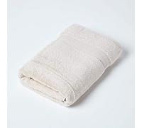 HOMESCAPES Serviette de Bain 100% Coton Pima Beige, 70 x 130 cm