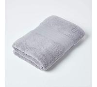 HOMESCAPES Serviette de Bain 100% Coton Pima Gris, 70 x 130 cm