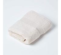 HOMESCAPES Serviette de Toilette 100% Coton Pima Beige, 50 x 90 cm