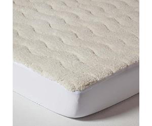 HOMESCAPES Surmatelas en Polaire à Grands Bonnets, Alèse de lit Douce 90x190 cm