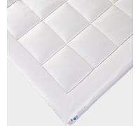 HOMESCAPES Surmatelas Moelleux en Laine, 160x200 cm, Thermorégulateur, Hypoallergénique, Anti Acariens, Blanc, Lavable en Machine