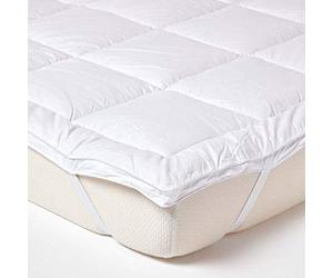 HOMESCAPES Surmatelas Naturel en Soie de Muriers, Surmatelas de Confort 180x200 cm