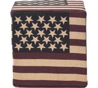 HOMESCAPES Tabouret design Ottoman Stars and Stripes Drapeau américain