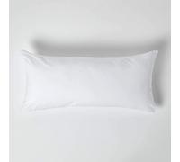 HOMESCAPES Taie d’Oreiller 40x80 cm en 100% Coton égyptien 200 Fils - Lot de 2, Taie d’Oreiller rectangulaire Coloris Blanc