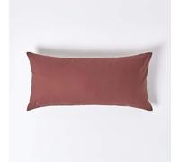 HOMESCAPES Taie d’Oreiller 40x80 cm en 100% Coton égyptien 200 Fils - Lot de 2, Taie d’Oreiller rectangulaire Coloris Chocolat