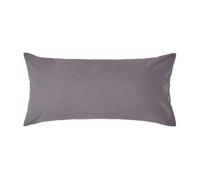 HOMESCAPES Taie d’Oreiller 40x80 cm en 100% Coton égyptien 200 Fils, Taie d’Oreiller rectangulaire Coloris Gris foncé