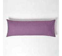 HOMESCAPES Taie de traversin 140 cm en 100% Coton égyptien 200 Fils - Lot de 2, Taie d’Oreiller 50x140 cm Coloris Raisin