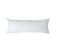 HOMESCAPES Taie de traversin 140 cm en 100% Coton égyptien 200 Fils, Taie d’Oreiller 50x140 cm Coloris Blanc