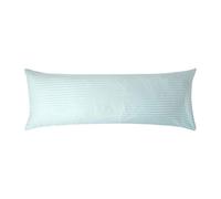HOMESCAPES Taie de traversin 140 cm en Percale de Coton égyptien 330 Fils - Lot de 2, Taie d’Oreiller 50x140 cm, Coloris Bleu