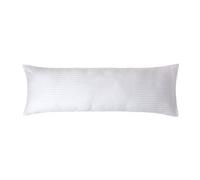 HOMESCAPES Taie de traversin 140 cm en Percale de Coton égyptien 330 Fils, Taie d’Oreiller 50x140 cm, Coloris Blanc