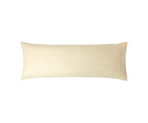 HOMESCAPES Taie de traversin 140 cm en Percale de Coton égyptien 330 Fils, Taie d’Oreiller 50x140 cm, Coloris Jaune Pastel